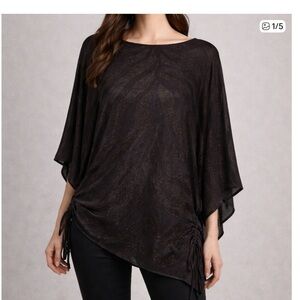 St. John Tunic Poncho Animal Print M/L ruched‎ sides
